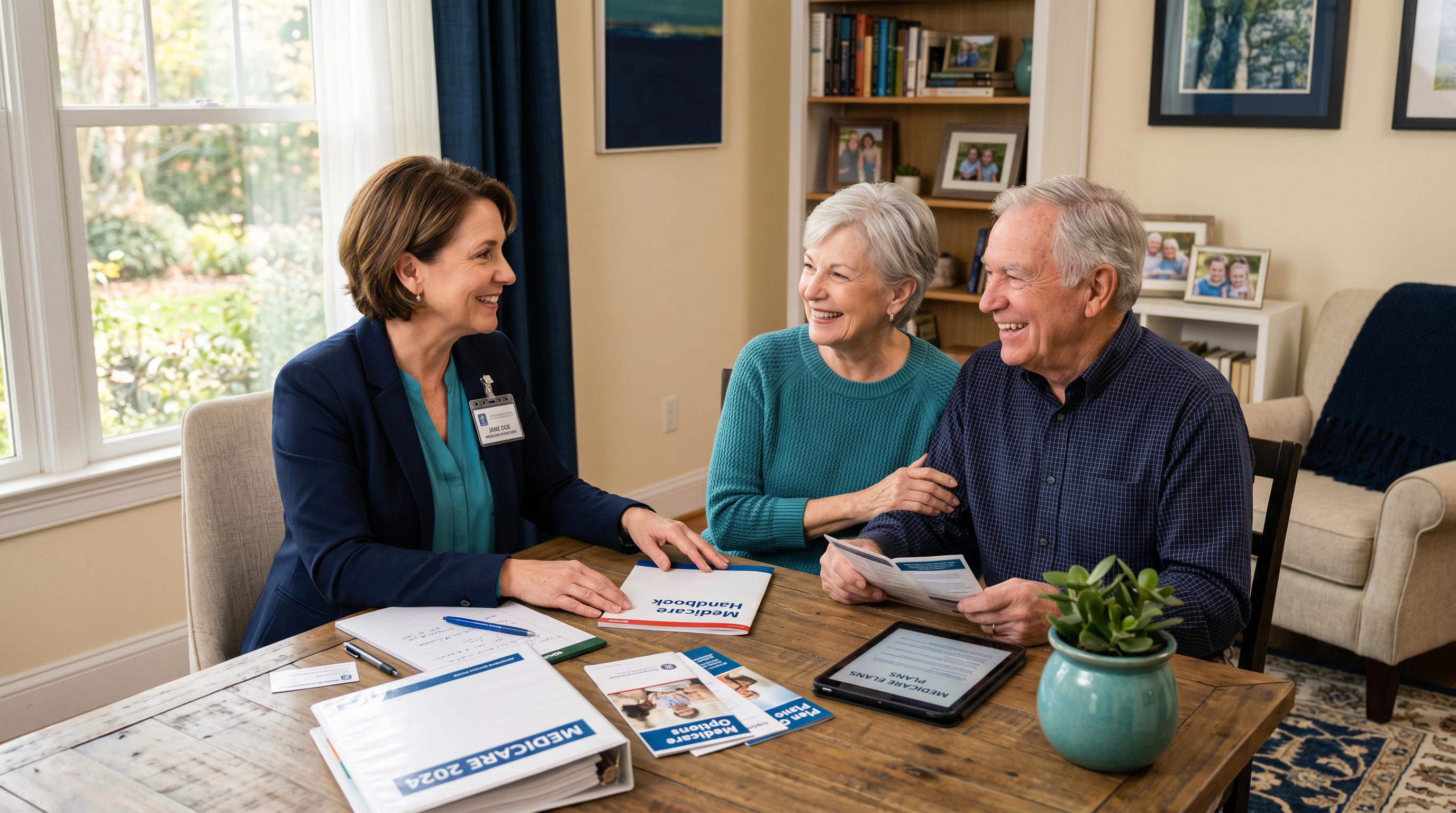 Medicare consultant meeting with senior couple